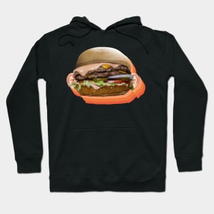Weird Retro Burger Design Hoodie